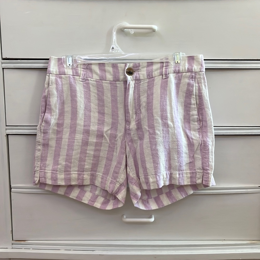 purple and white striped shorts!!